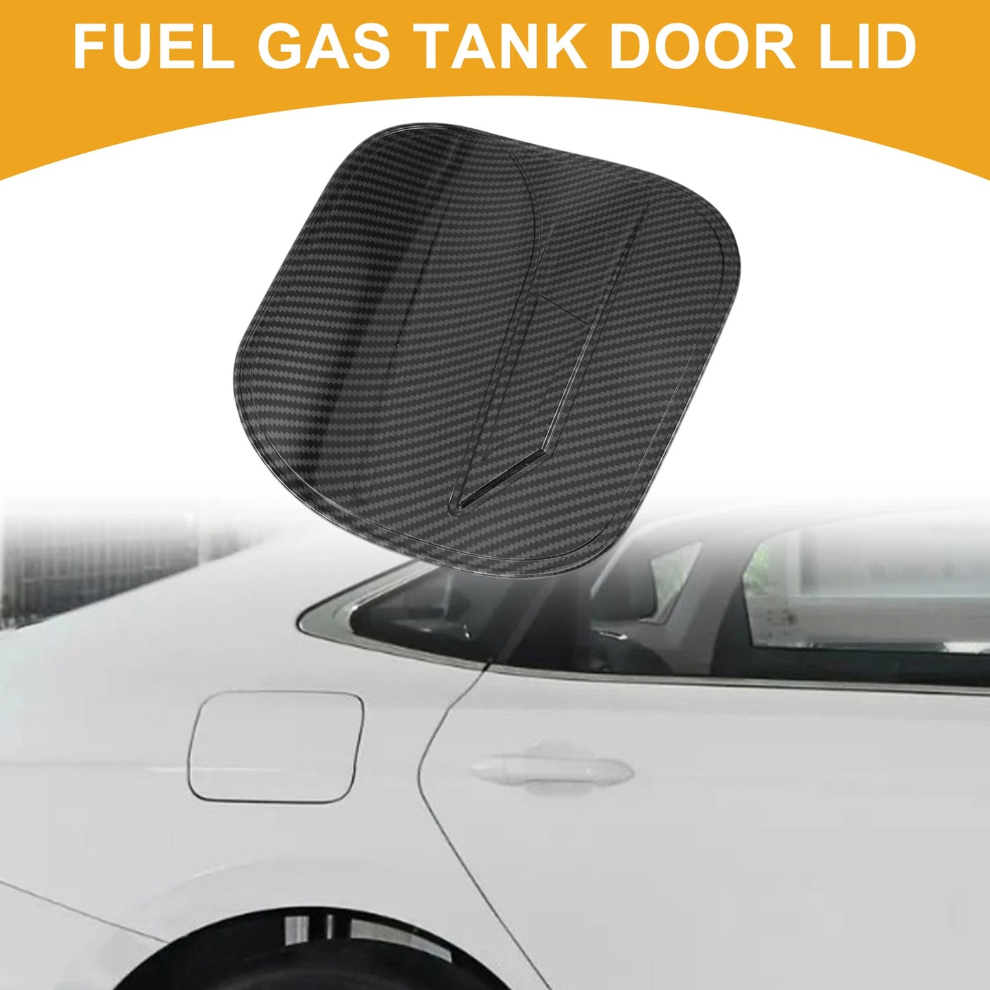 Fuel Tank Door Cap for Toyota CHR 2018-2025 Carbon Fiber Black