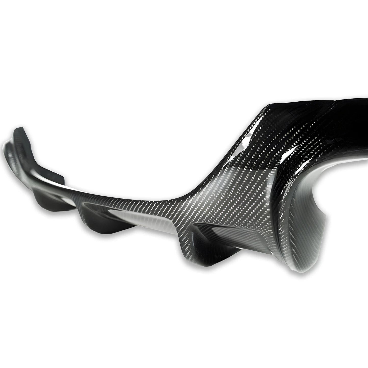 V Style Carbon Fiber Rear Bumper Diffuser Cover for BMW E63 M6 (2005-2011)