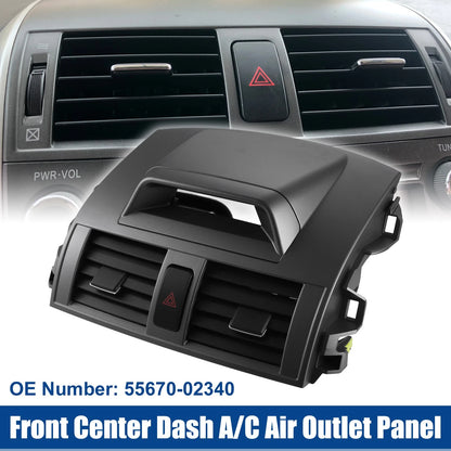 Car Center Dashboard A/C Air Vent Panel Gray for Toyota Corolla (2009–2013)