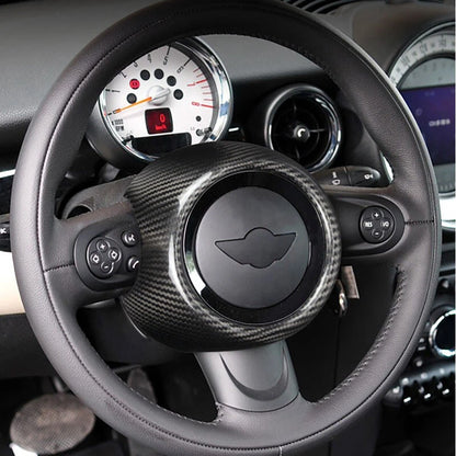 Dry Carbon Fiber Console Steering Wheel Cover Trim for Gen 2 MINI Cooper R55-R61