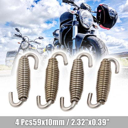 4 x 59mm Swivel Universal Muffler Exhaust Pipe Spring for Motorcycle