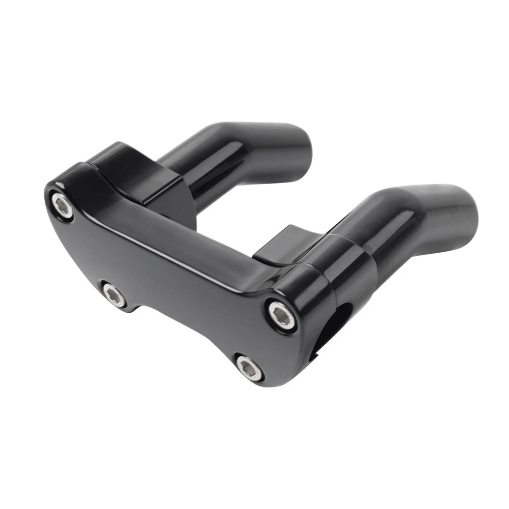 4" Tall Pullback Handlebar Riser for Harley Tour Super Black