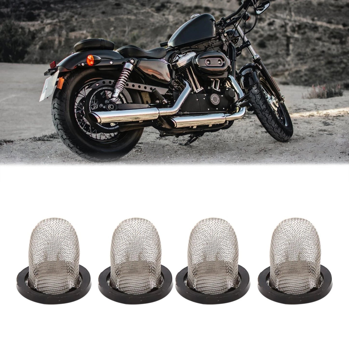 4pcs / Engine Oil Strainer Fuel Filter Thimble Mesh for Motorcycle Scooter