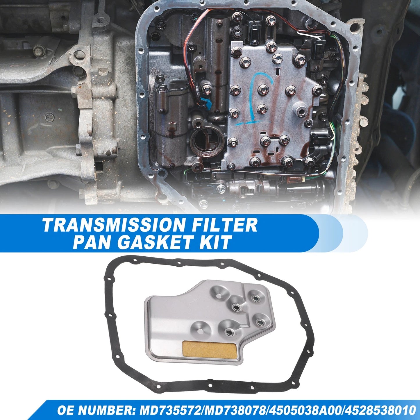 Transmission Filter & Oil Pan Gasket Kit for Mitsubishi (MD735572)