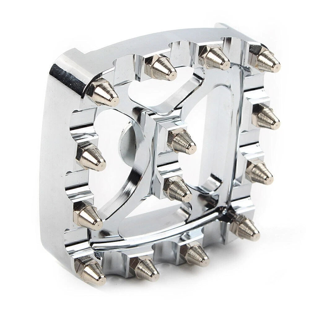 Chrome MX Style Brake Pedal Pad Cover for Harley Softail Dyna Sportster (2000-2023)