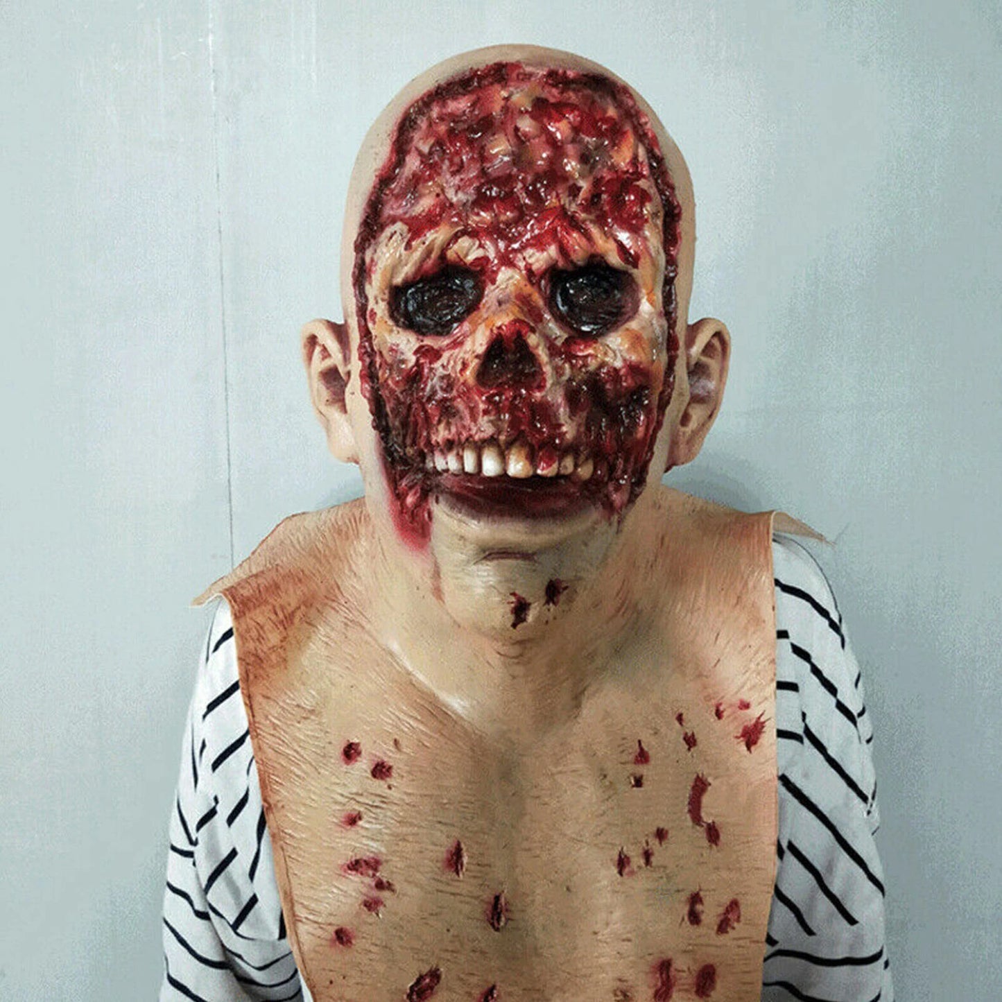 Melting Face Zombie Latex Mask for Halloween