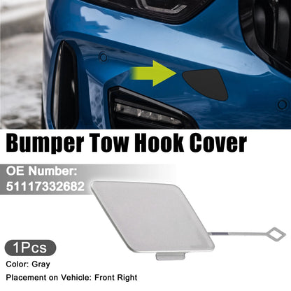 Front Right Tow Hook Cover for BMW 535i (2015-2016) Gray