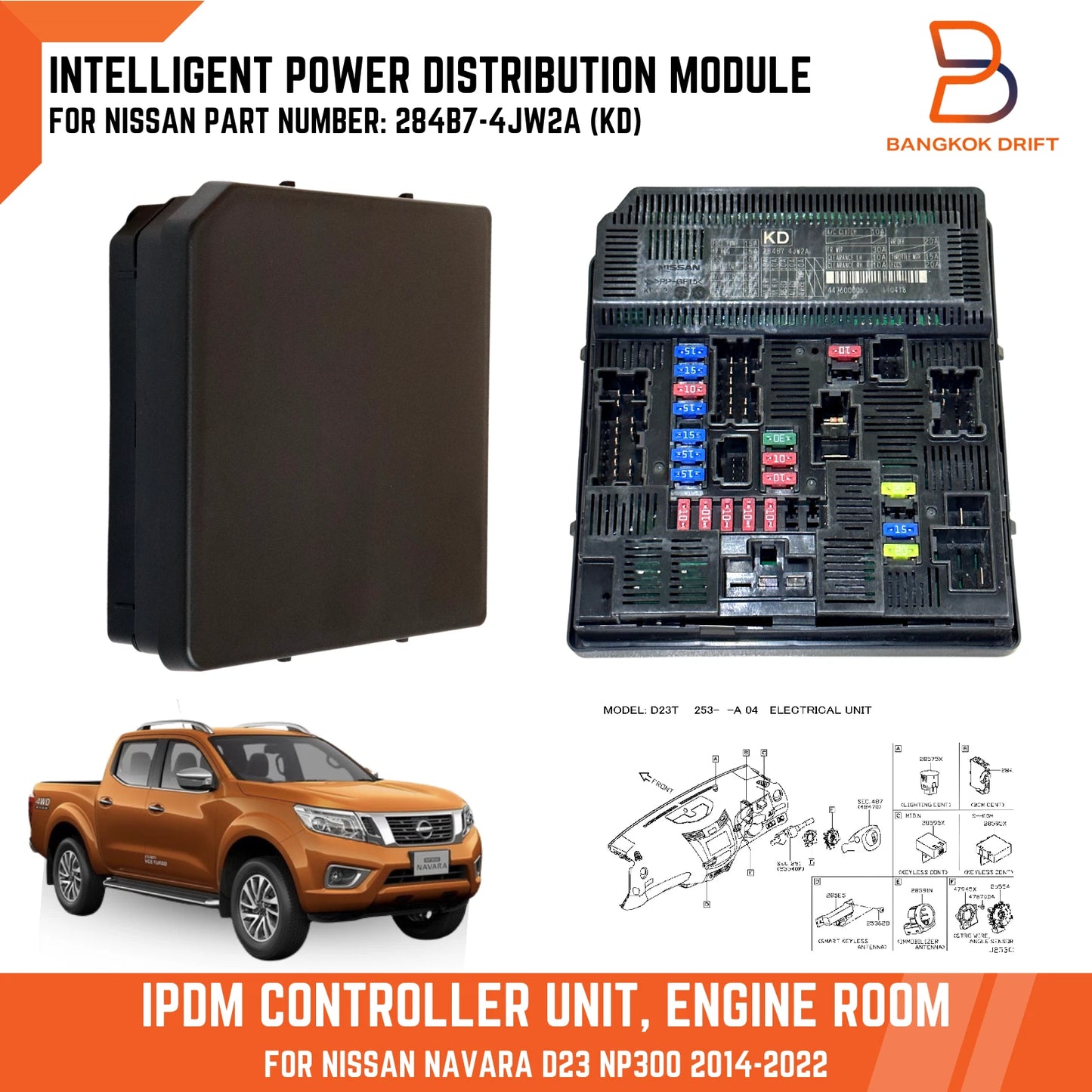 IPDM Module Controller Unit for Nissan Navara D23 NP300 STX (2015-2019)