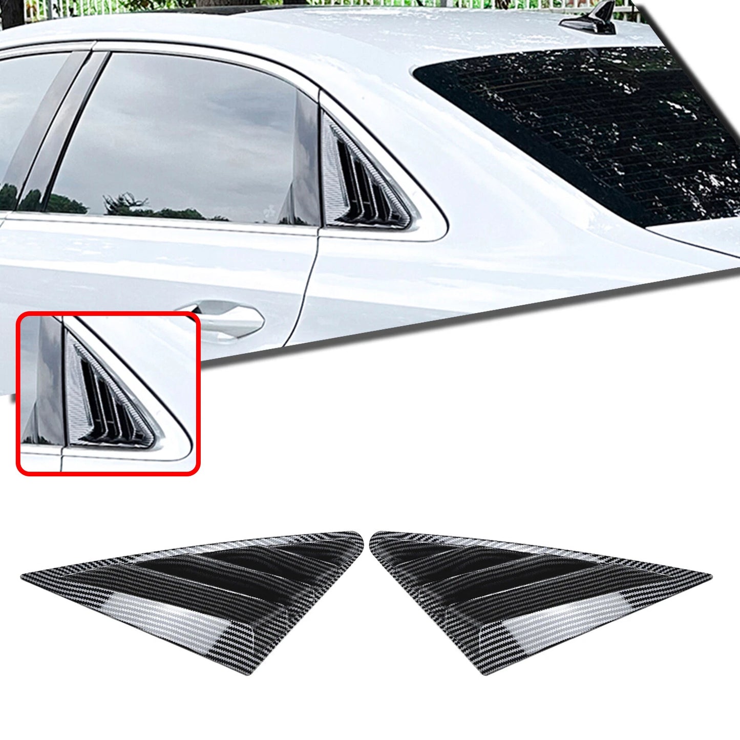 Rear Side Window Louver Trims Cover for Audi A3 8Y (2021-2024)