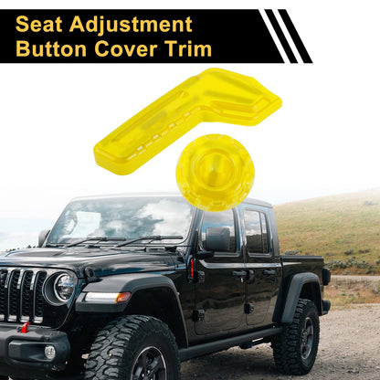 Seat Adjustment Button Cover Trim for Jeep Gladiator JT (2018-2024) Yellow
