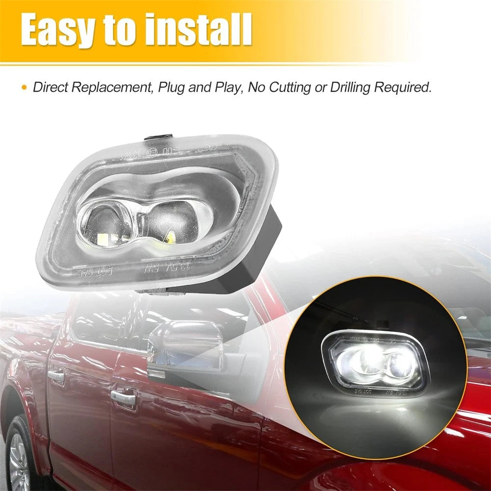 Side Puddle Lights for Ford F-150 F-250 F-350 Super Duty (2011-2023)