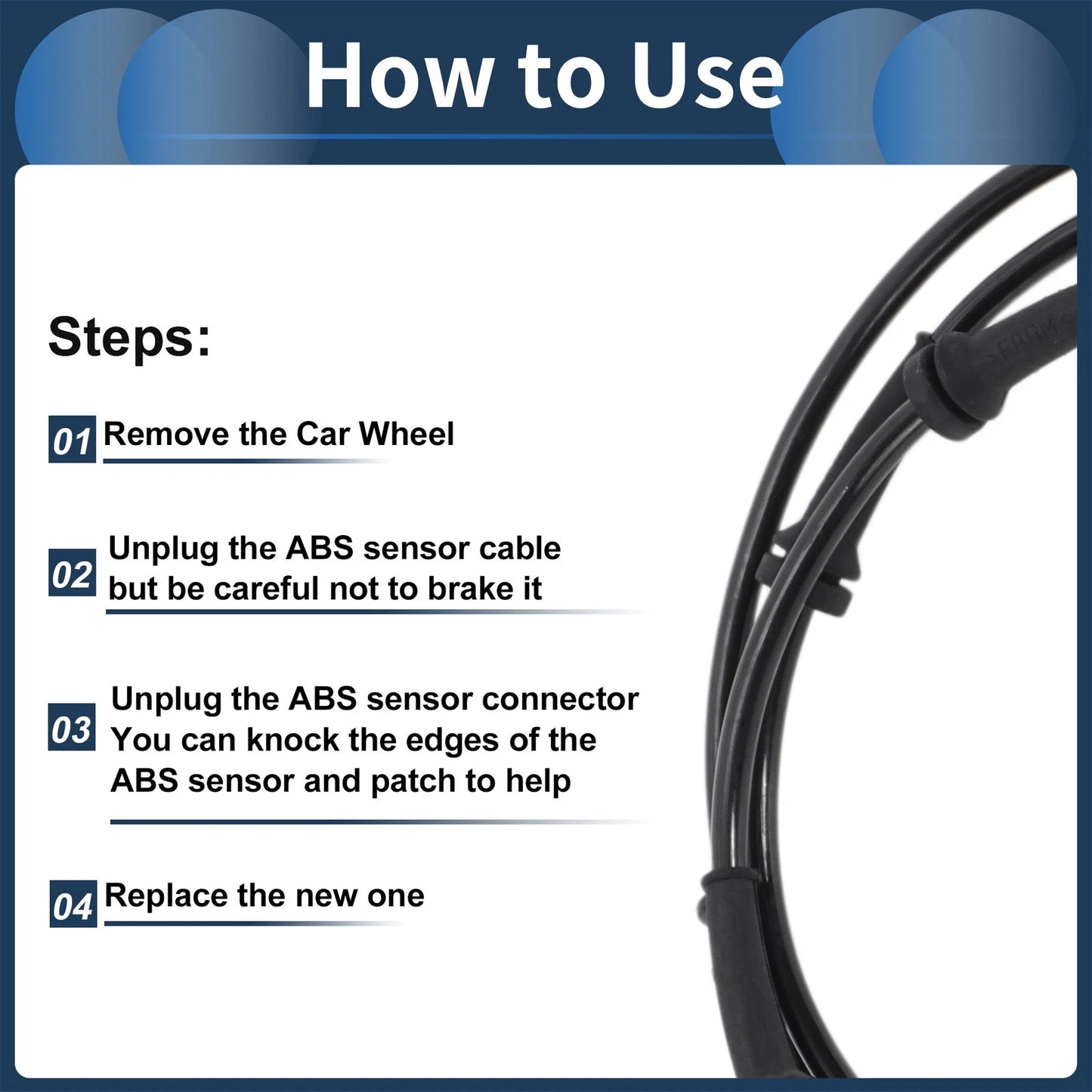 ABS Wheel Speed Sensor for Jeep Grand Cherokee ZJ (1993-1998)
