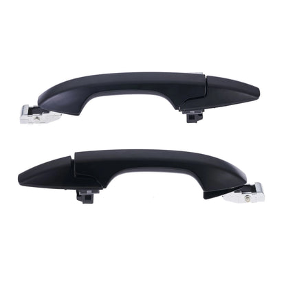 Set of 2 Rear Left + Right Door Handle Outer Black for Honda CRV (2007–2012)