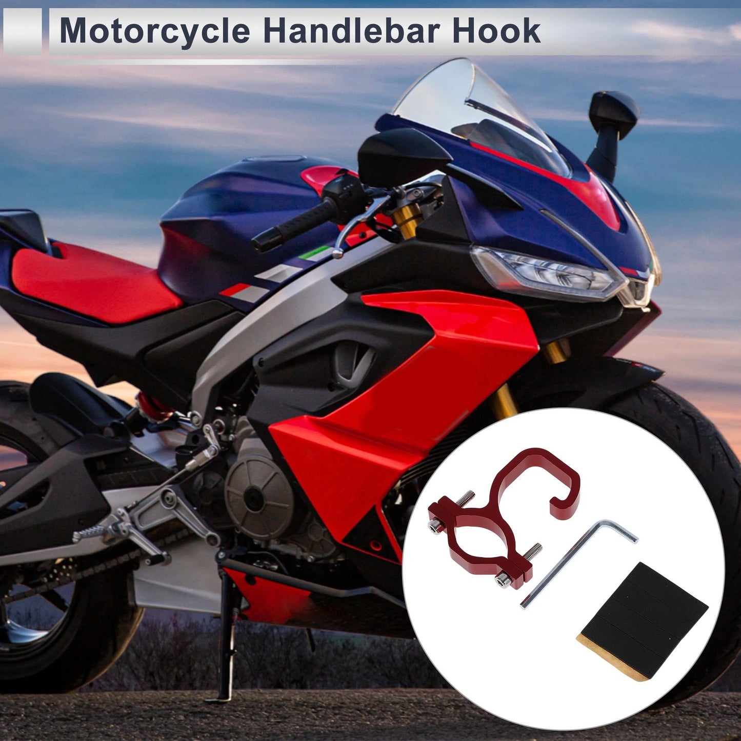 Hanging Hook 1 Set Red Hexagon Wrench Gasket for Arc Motorcycle