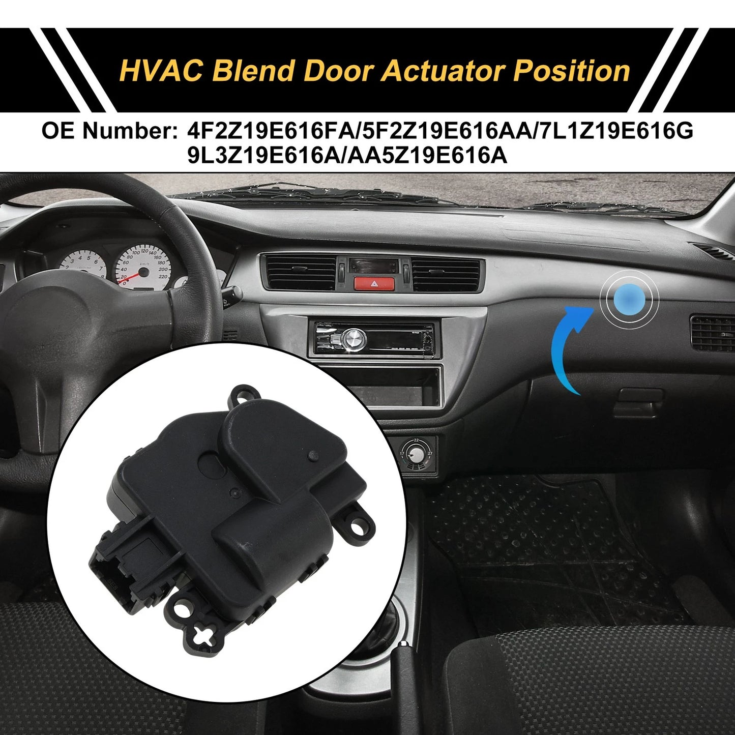 HVAC Heater Blend Door Actuator for Ford Explorer (2011-2018)