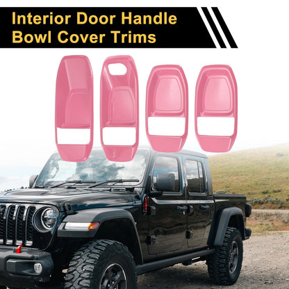 Interior Door Handle Bowl Cover Trims for Jeep Wrangler JL JLU (2018-2023)
