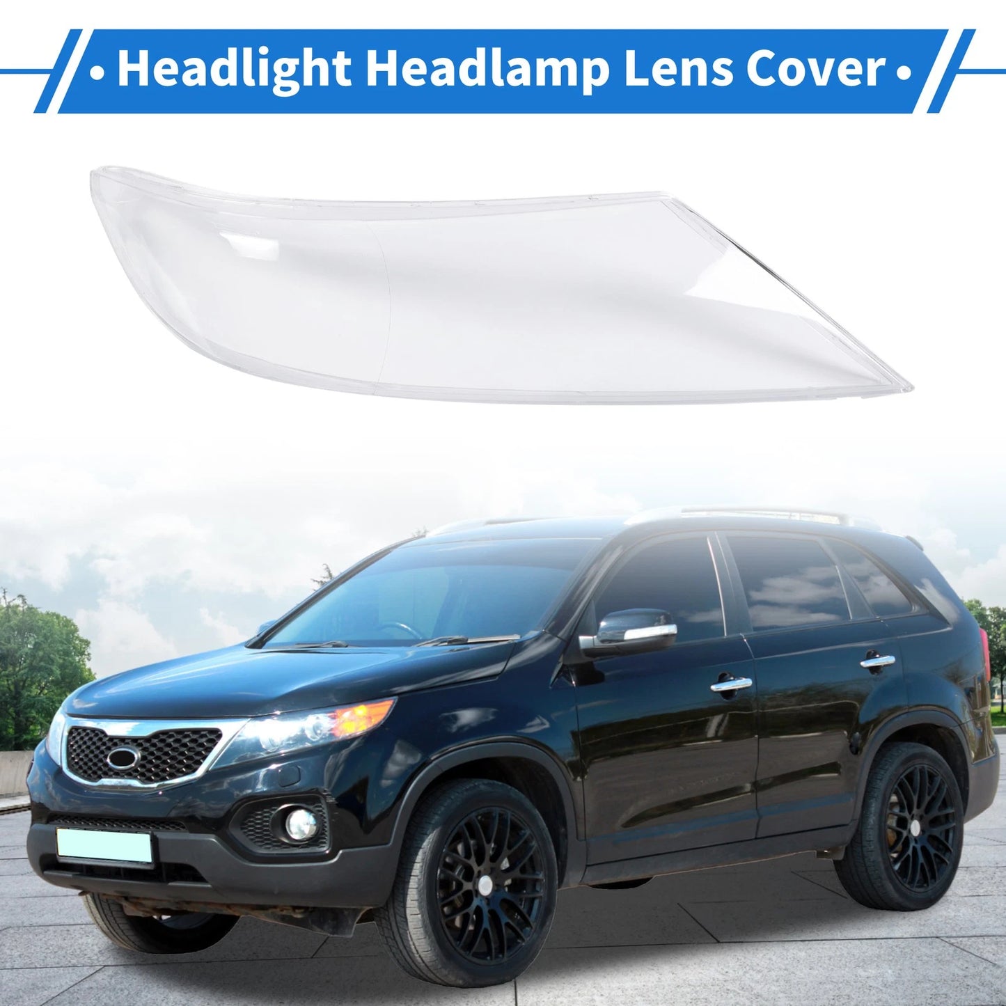 1 x Front Right Headlight Lens Cover for Kia Sorento (2009-2012)