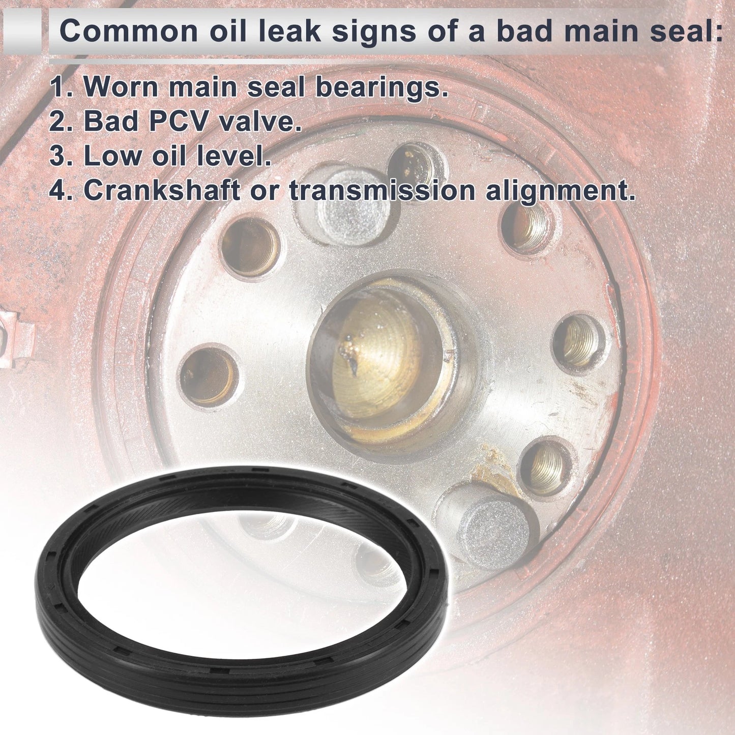 Rear Crankshaft Oil Seal for Chevrolet Malibu NBR Rubber (1996-2003)