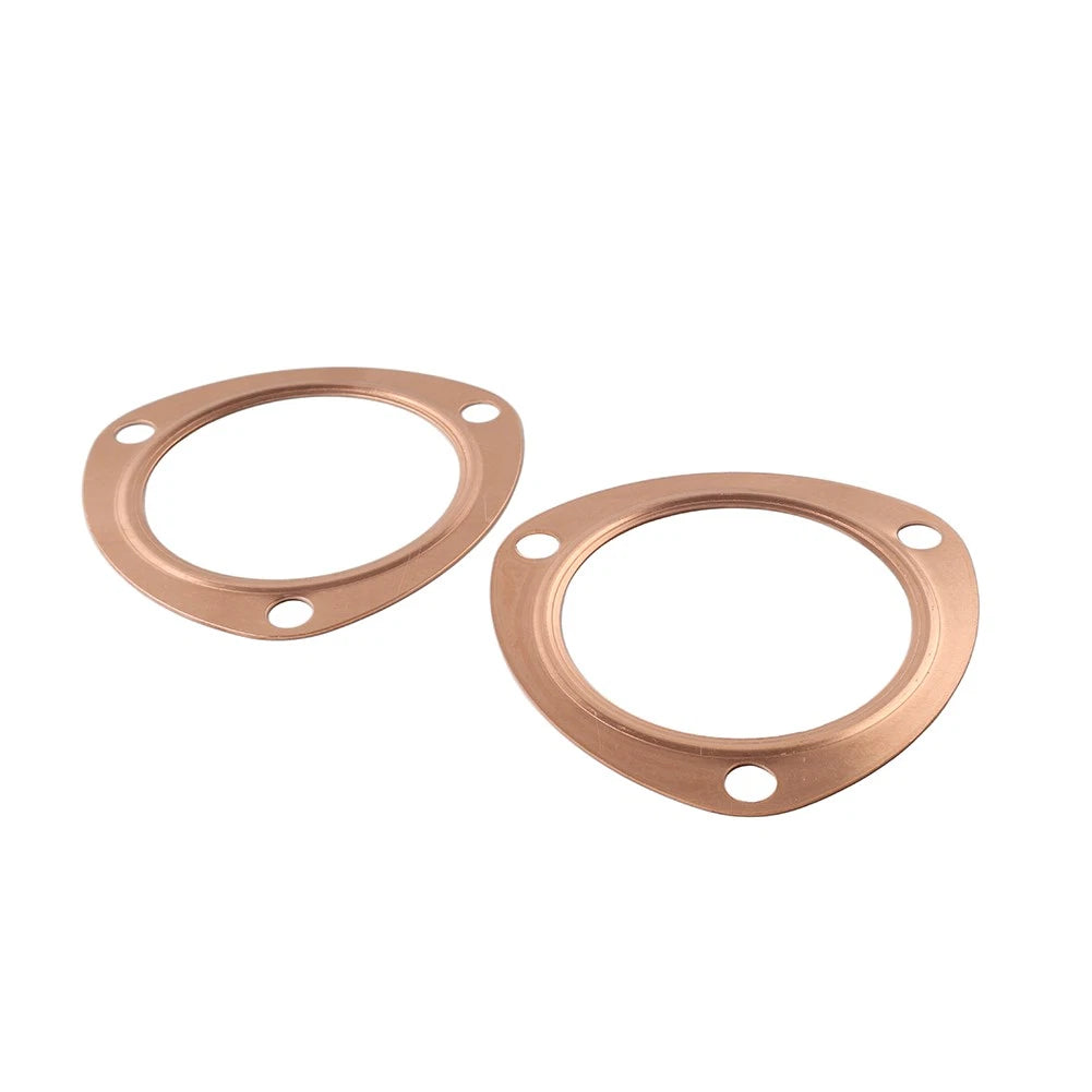 2 x 3" Copper Header Pipe Collector Flange Gaskets for Chevy SBC BBC
