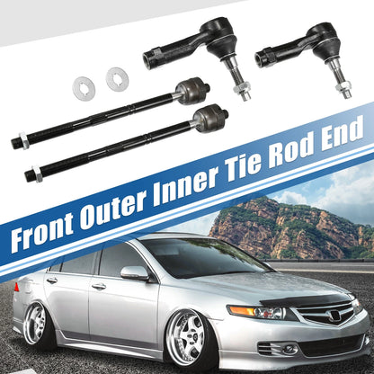 4 Pcs Tie Rod End Links ES3691 EV463 for Ford Lincoln (2000-2006)