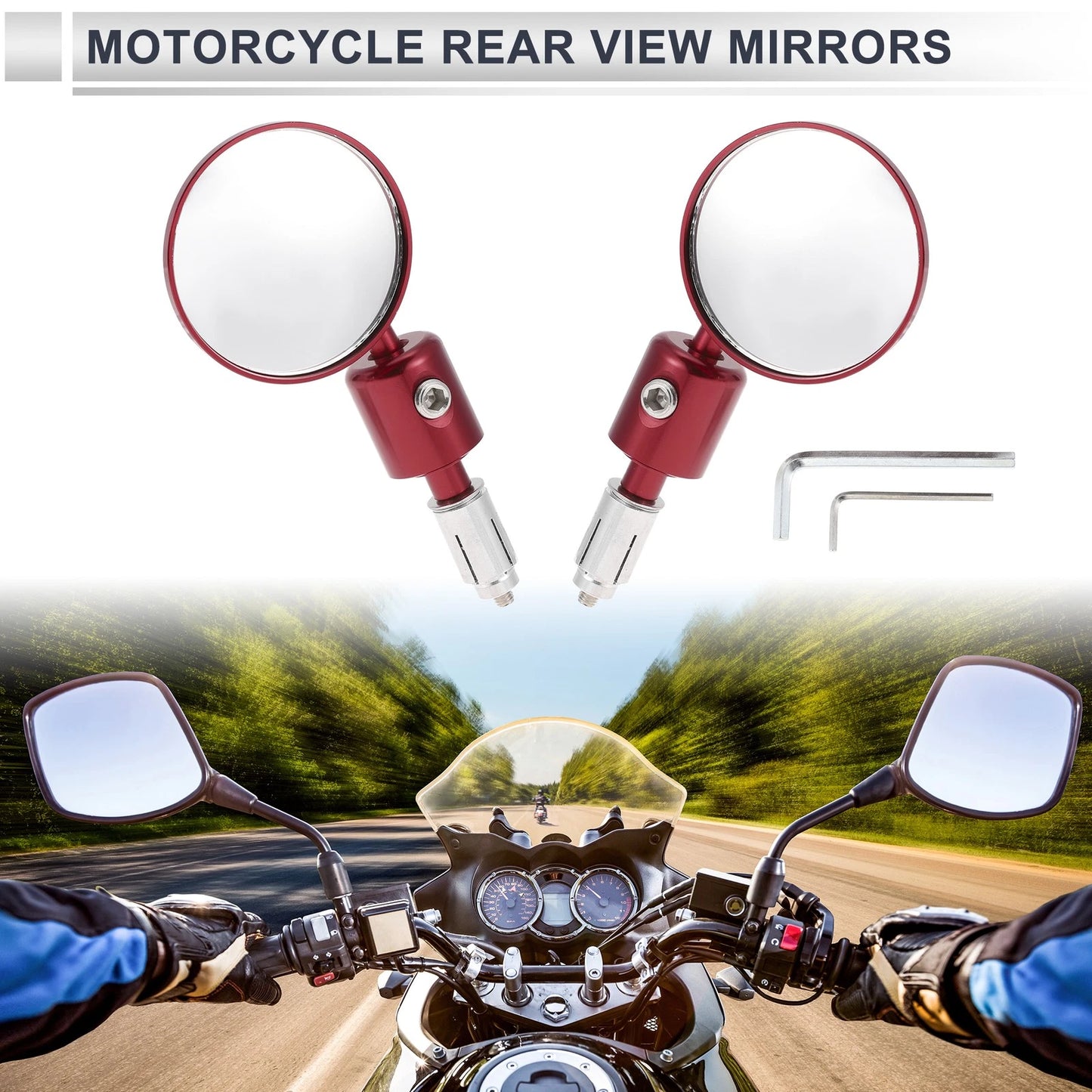 Rear View Mirrors 1 Set for M6 Motorcycle