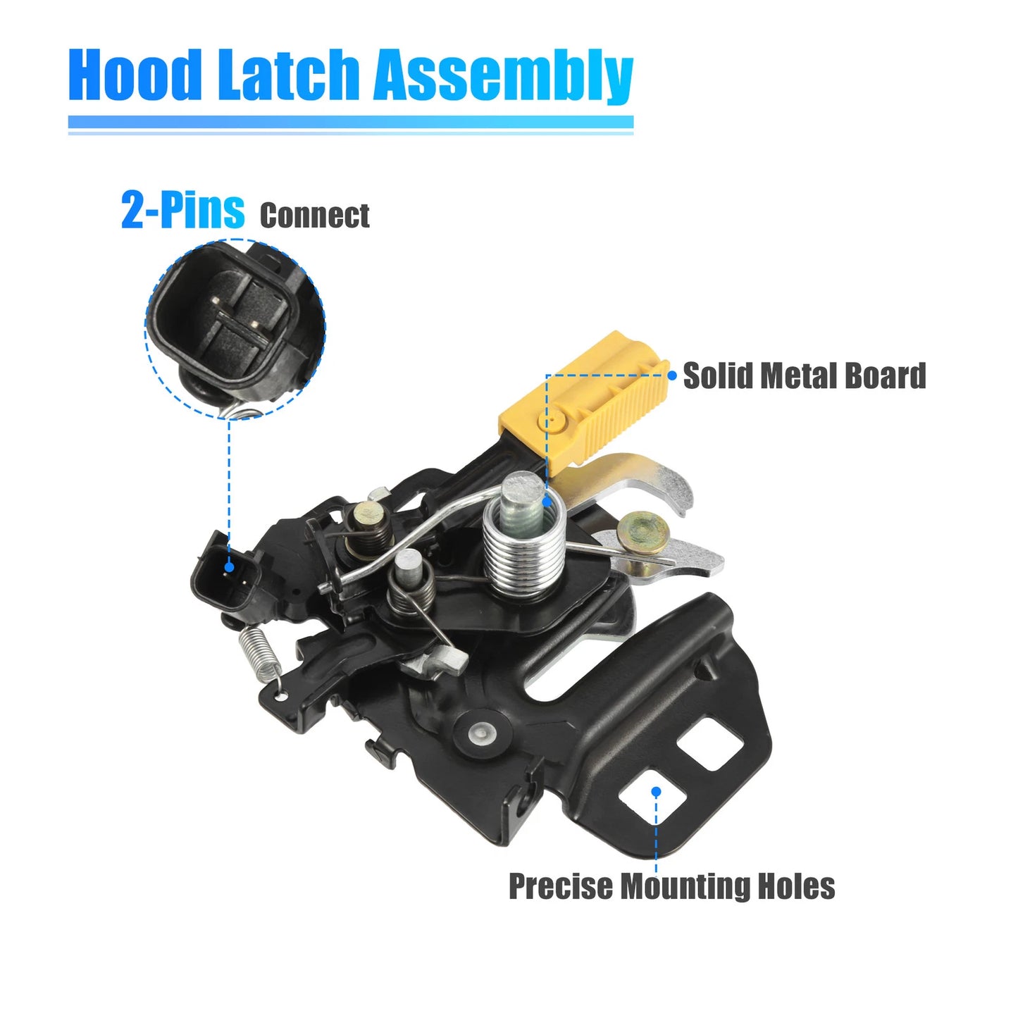 Hood Latch Lock Front Left for Ford Fusion (2013-2018) Black