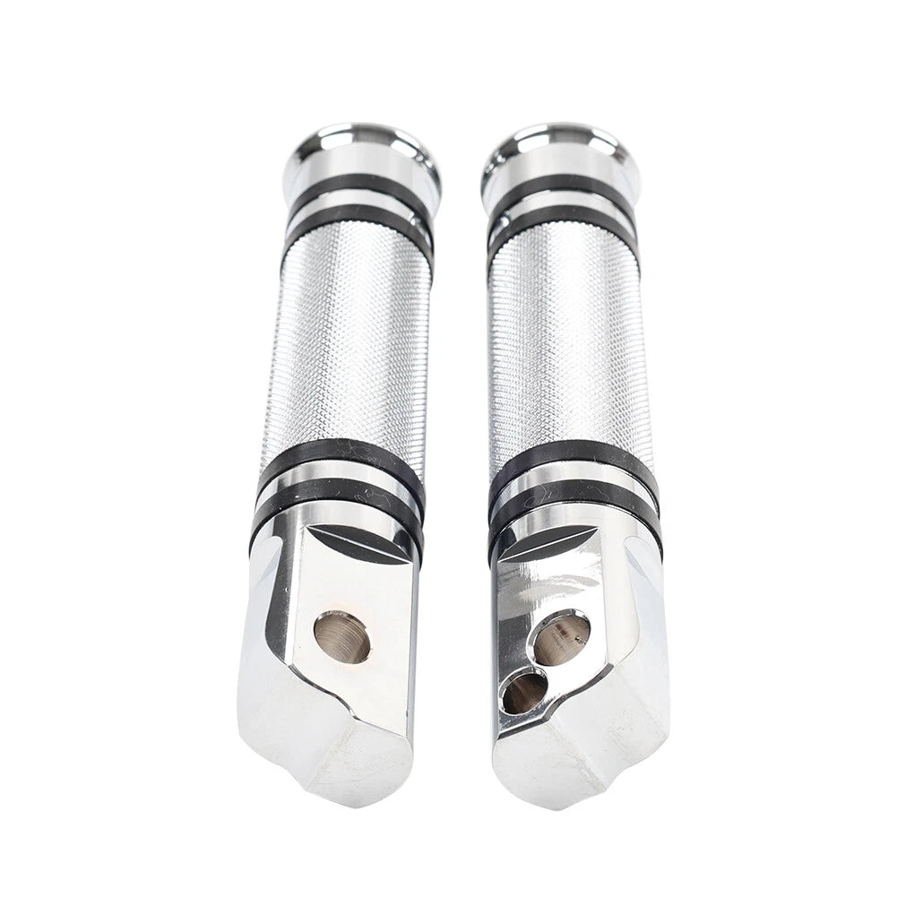 Chrome Rear Footboards Foot Pegs for Harley Softail Fat Boy (2018-2023)
