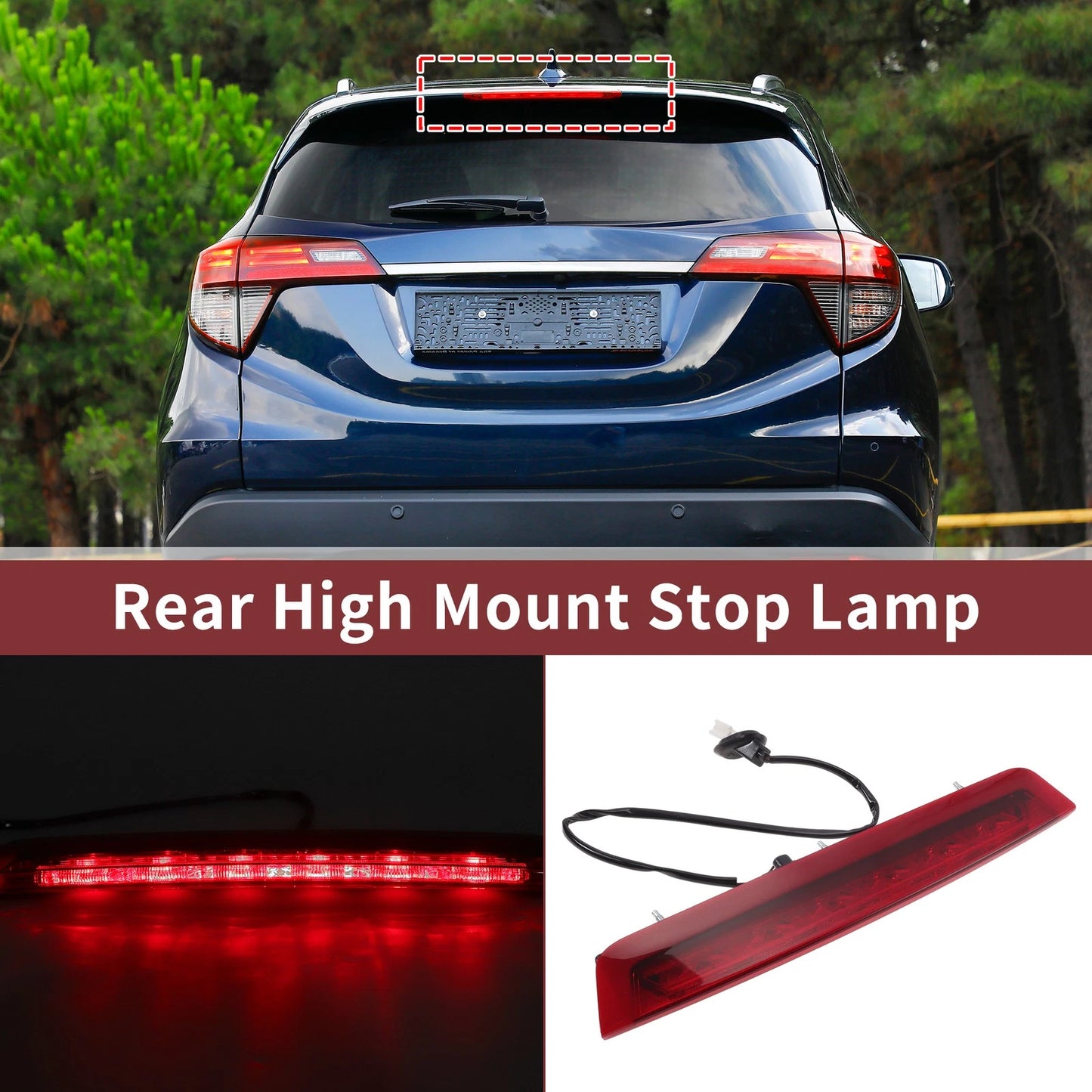 Red LED Third Brake Light for Honda HR-V Vezel (2014-2022)