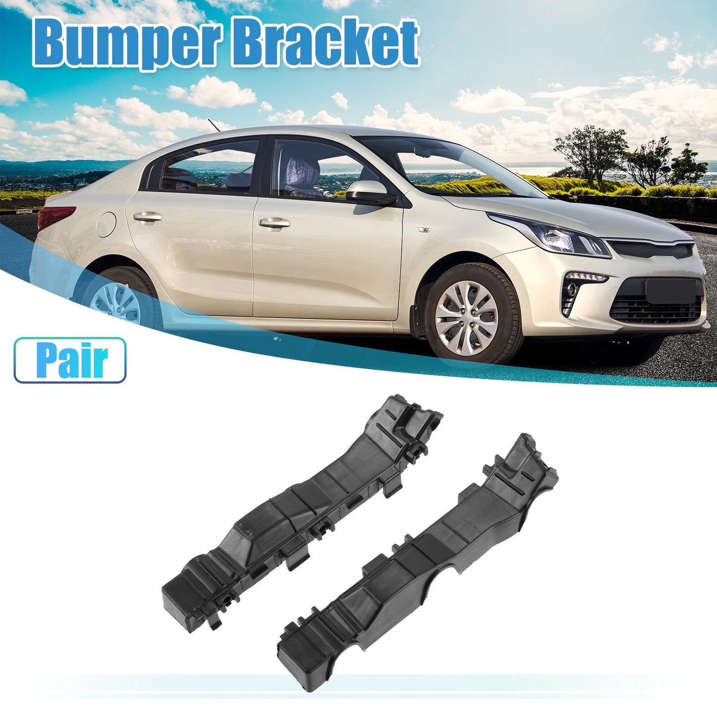 Front Bumper Brackets for Kia Rio EX LX (2012-2017) - 1 Pair