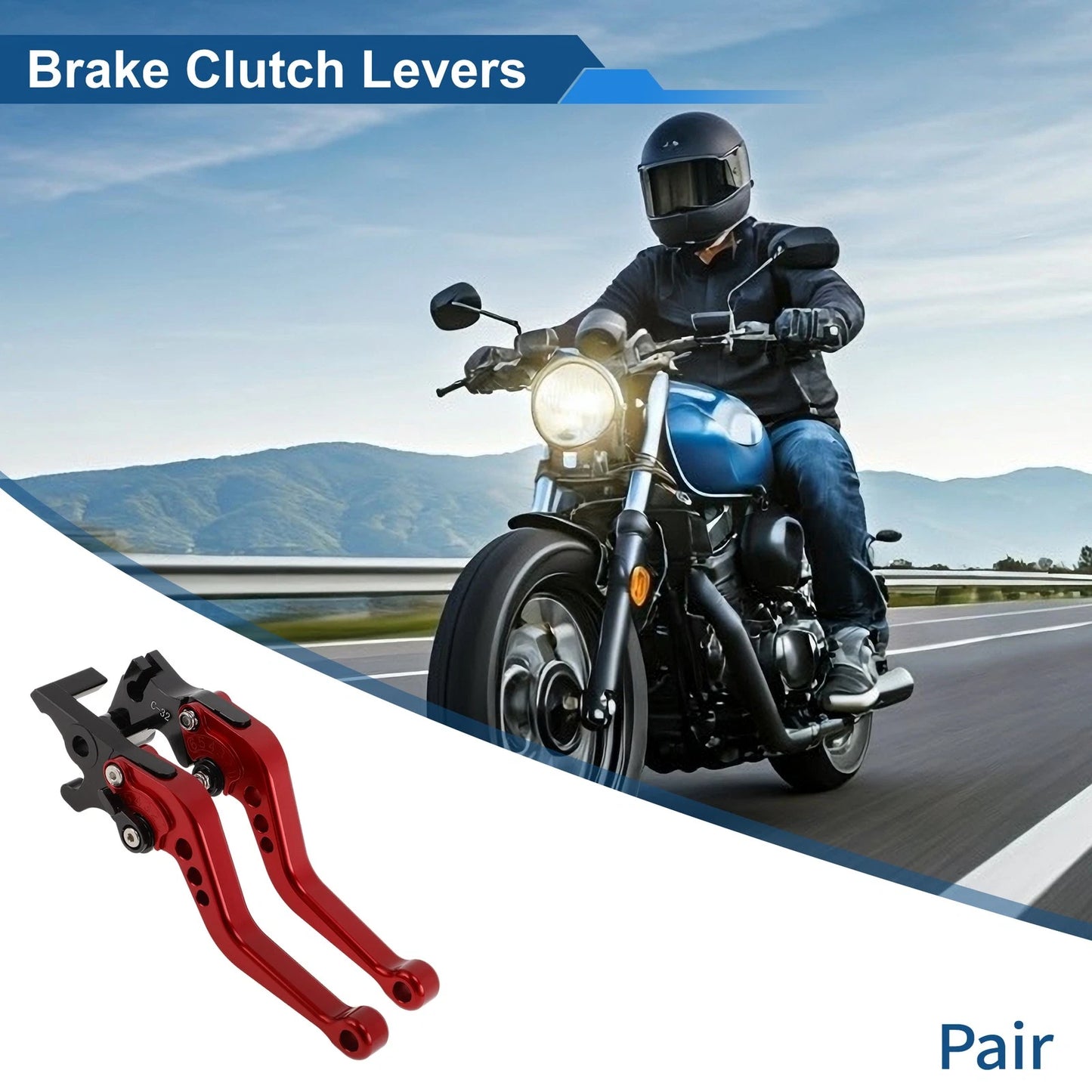 Short Brake Clutch Levers for 1 x Yamaha YZF R25 (2014–2025)