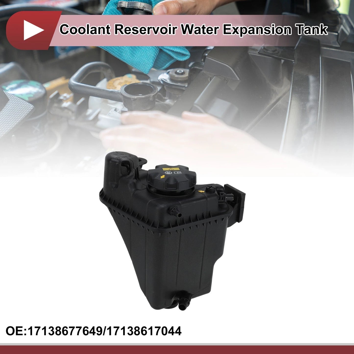 Coolant Expansion Overflow Tank w/ Cap for BMW F22 F23 F30 (2012-2019)