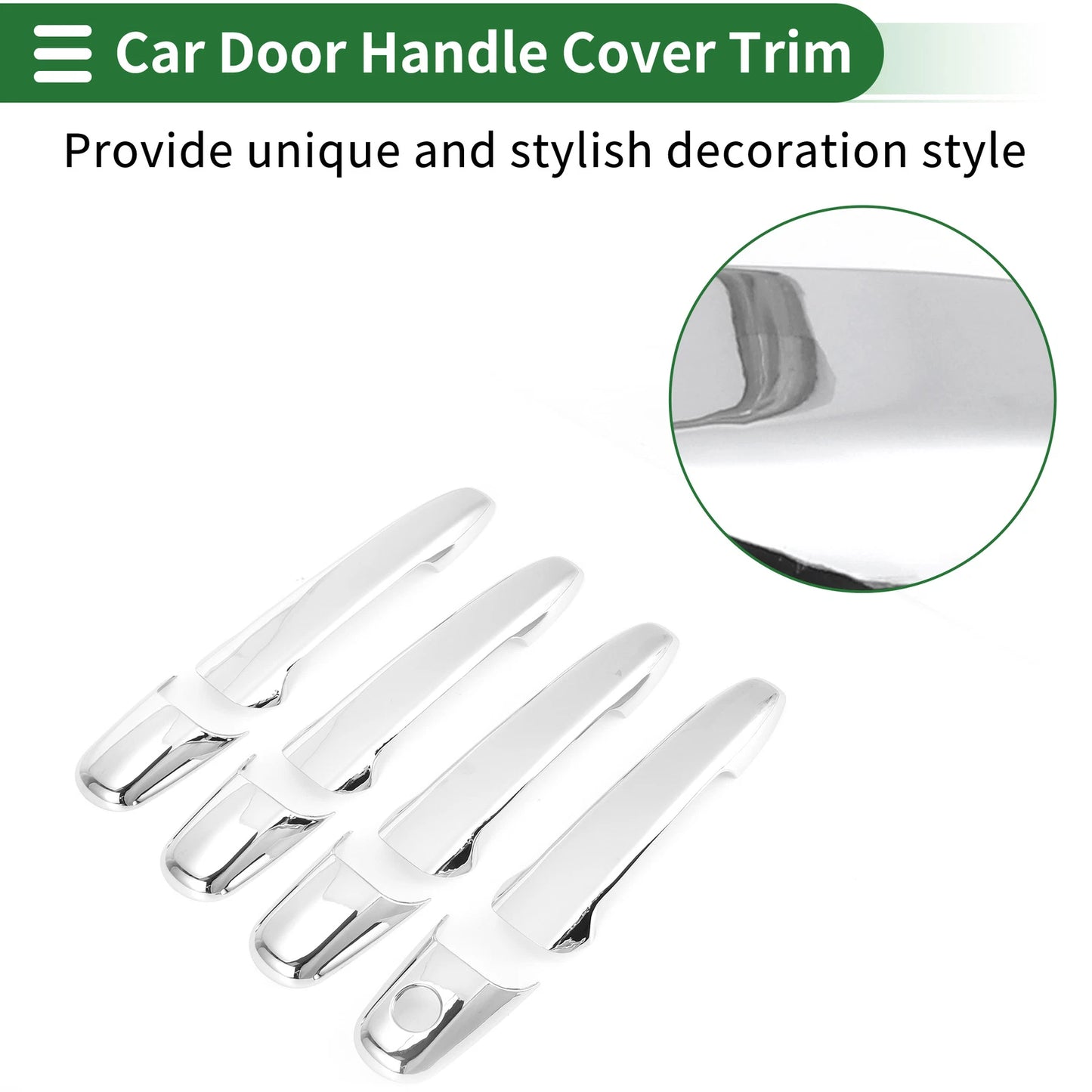 Silver Tone Door Handle Cover Trim for Mazda 2 3 5 6 (2003-2023)
