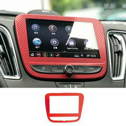 Red Carbon Fiber Interior Trim Stickers for Chevrolet Malibu (2016–2019)