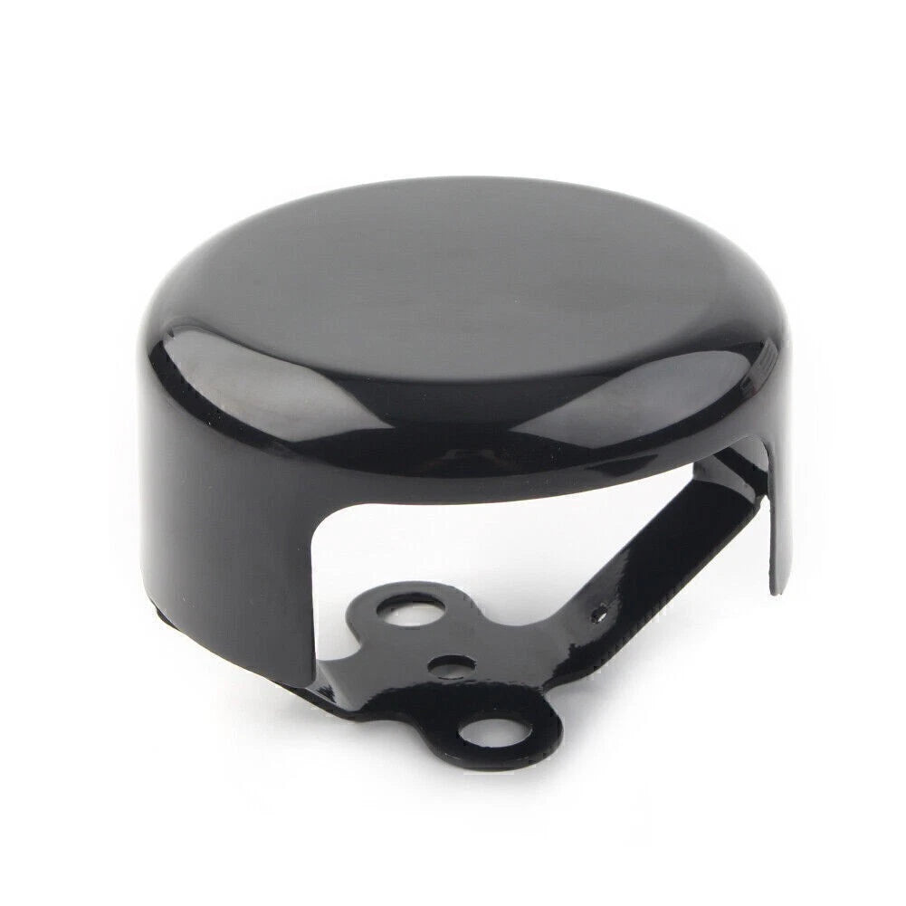 Black Smooth Horn Cover for Harley Softail FLHX FLT FLHT Dyna Bad Boy (2000-2023)
