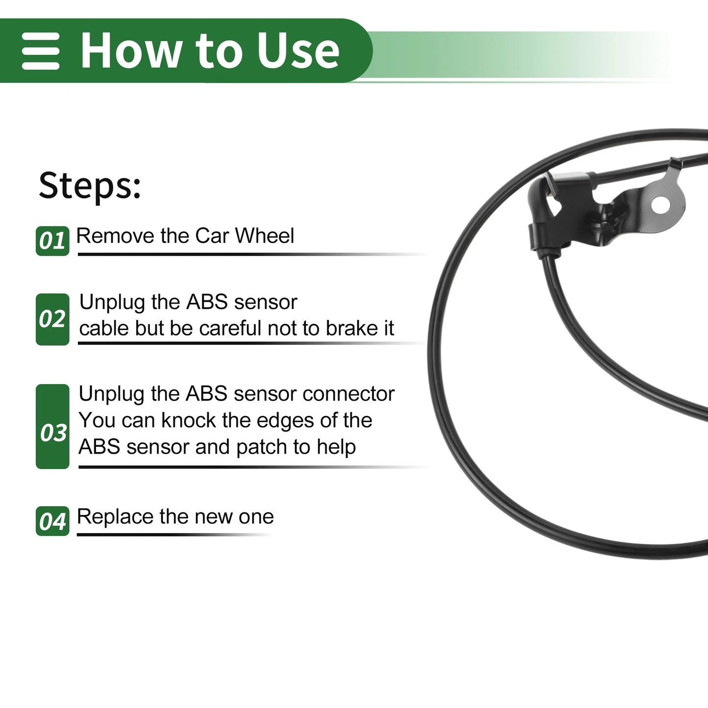 ABS Wheel Speed Sensor for Toyota Yaris (2013-2014) - 1 x Sensor