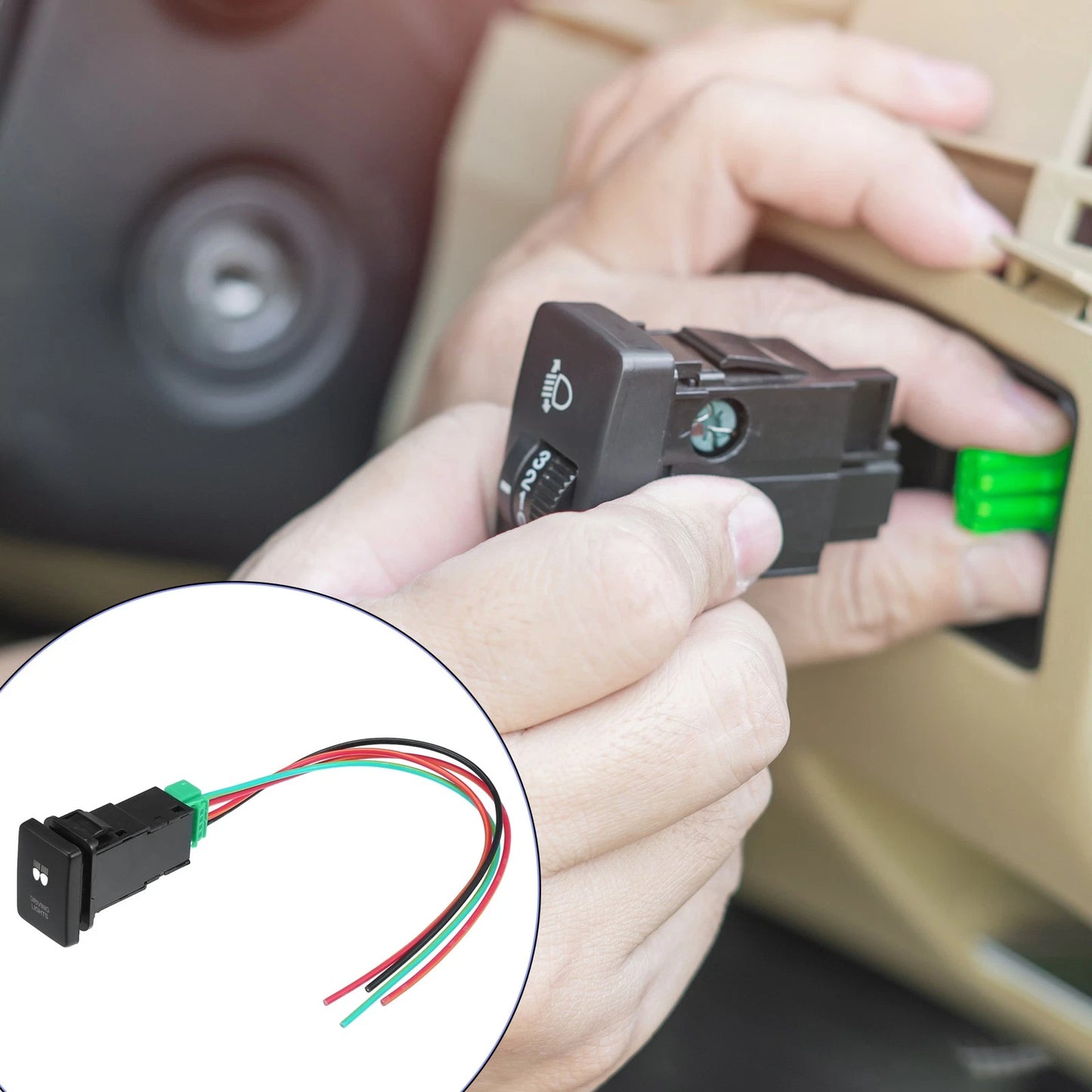 Driving Lights Push Button Switch Set for Toyota Landcruiser 4Runner (2003-2023)
