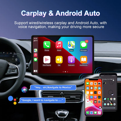 13.3" Android Car Stereo Radio Touch Screen 1DIN Carplay GPS Wifi