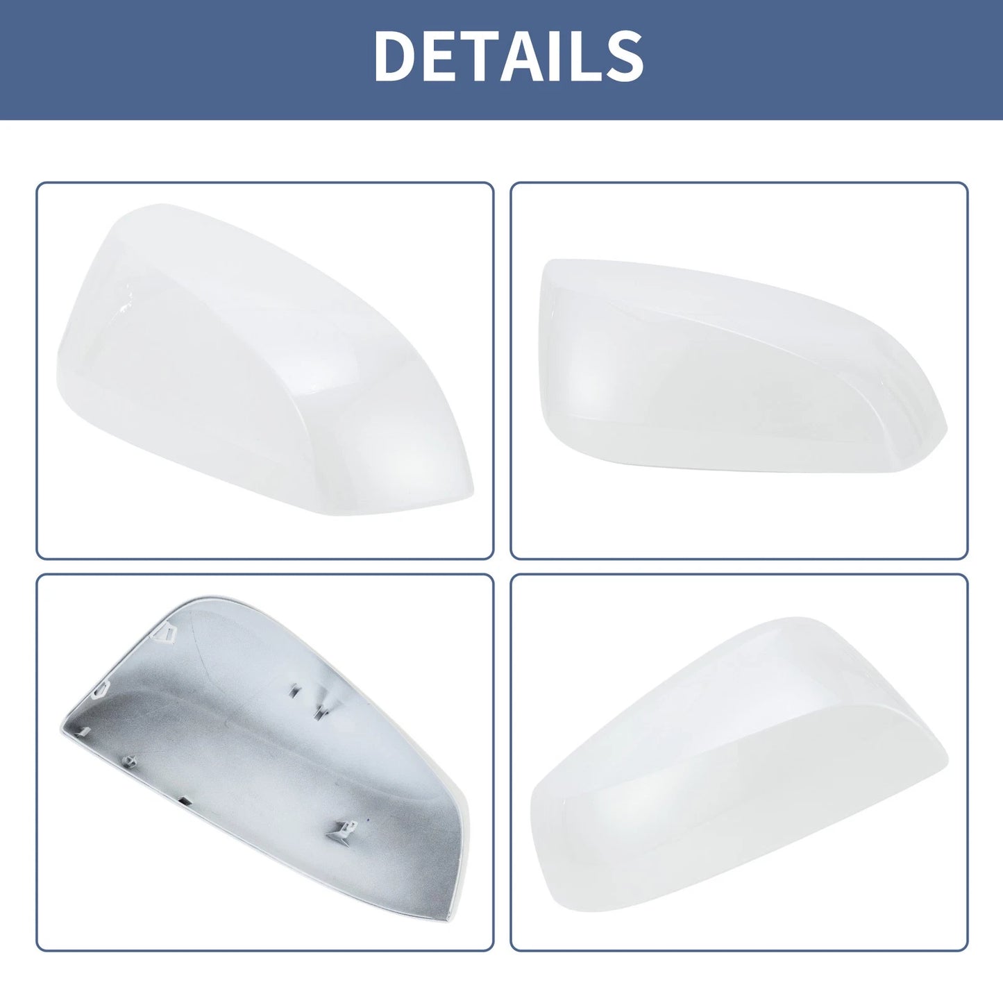 Driver Side Mirror Cover Cap Replacement White for Toyota RAV4 (2013-2018)