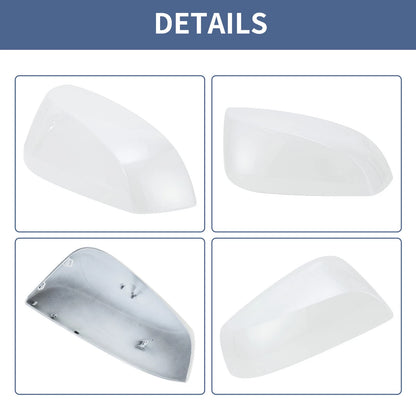 Driver Side Mirror Cover Cap Replacement White for Toyota RAV4 (2013-2018)