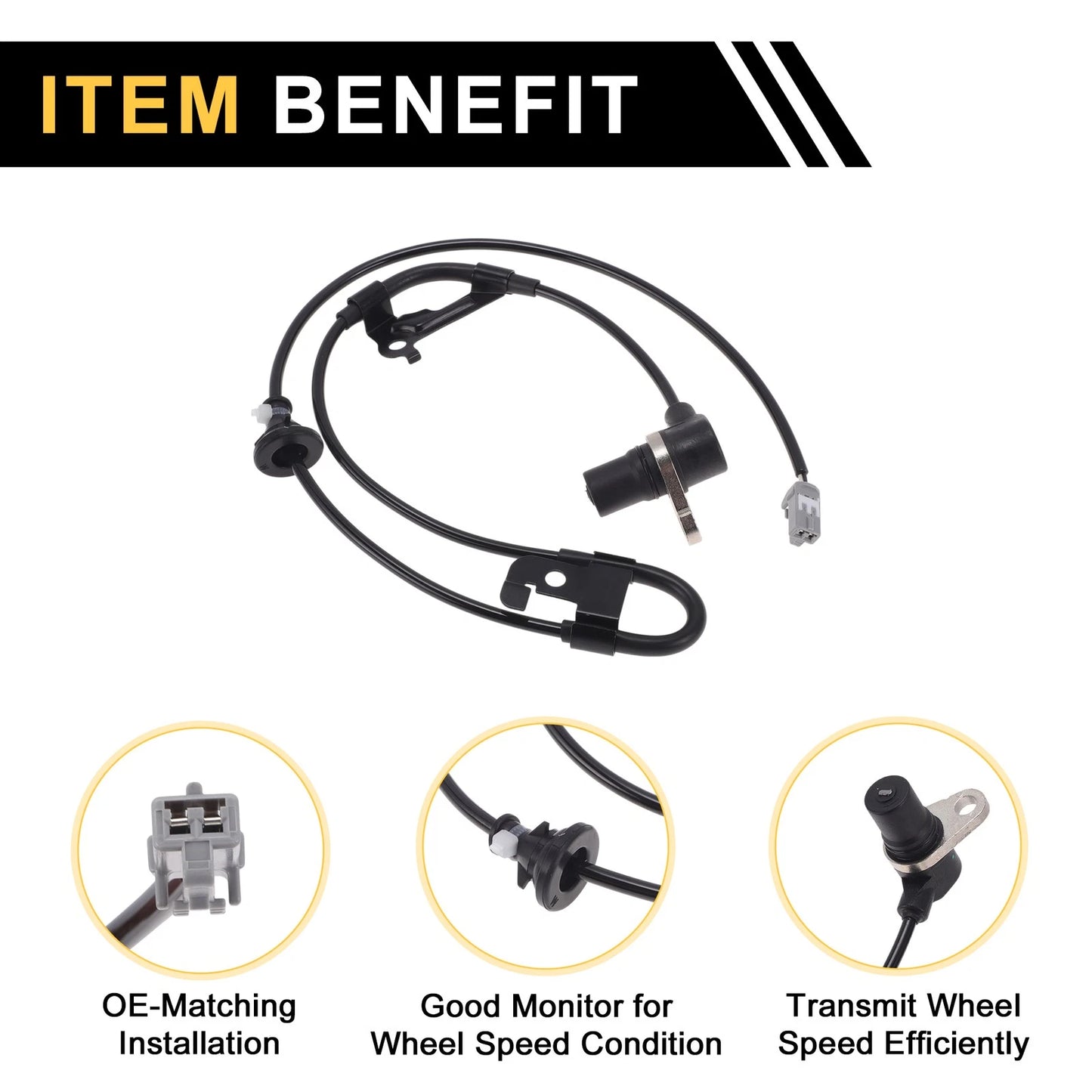 ABS Wheel Speed Sensor for Toyota Corolla (1997-2001) 1 x Right Rear