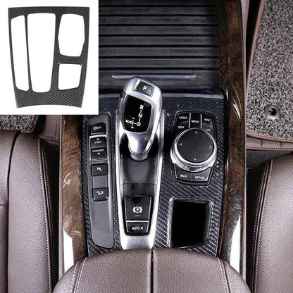 Real Carbon Fiber Center Console Gear Shift Panel Trim for BMW X5 F15 2014-2018