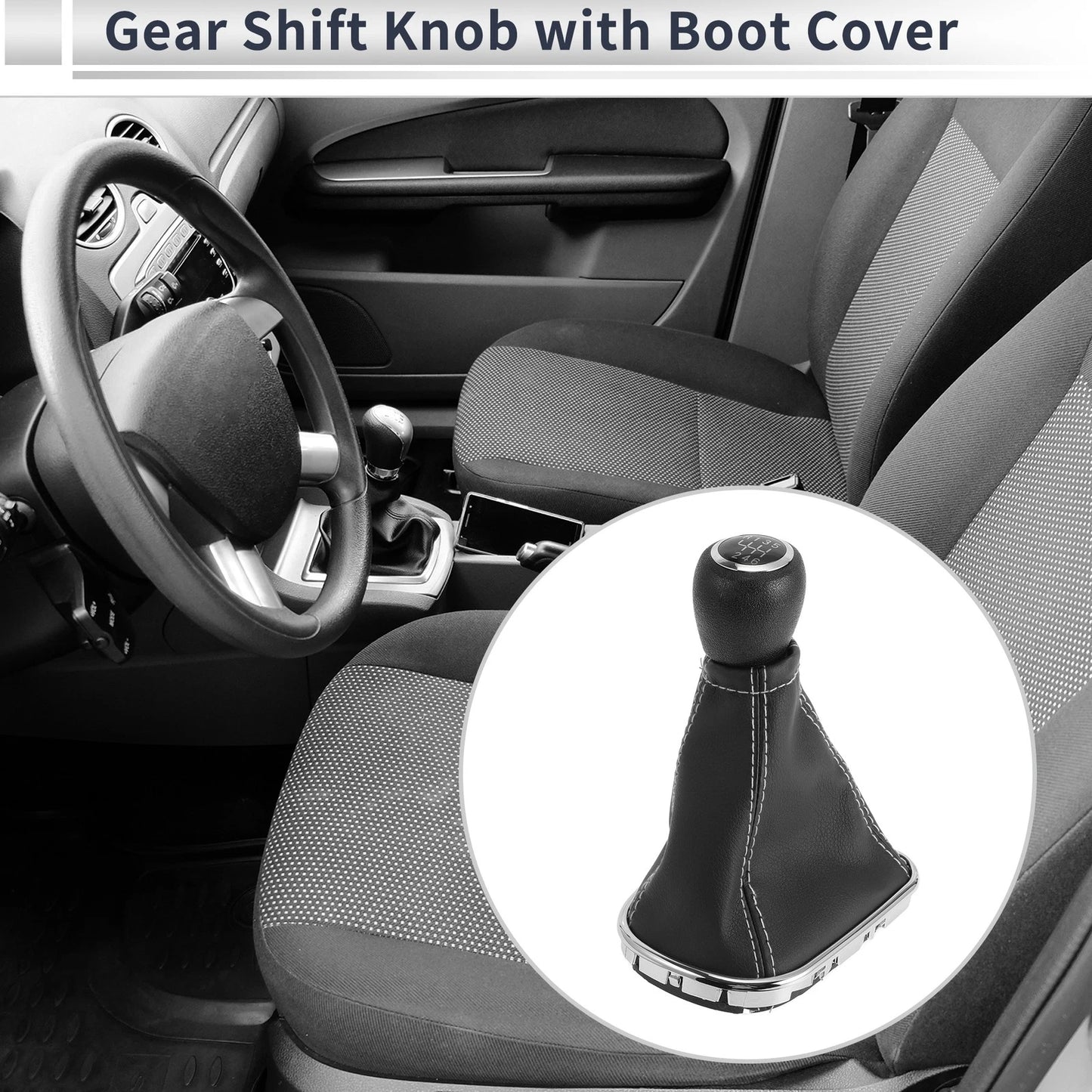 Gear Shift Knob with Cover for Chevrolet Cruze (2010-2015) Faux Leather