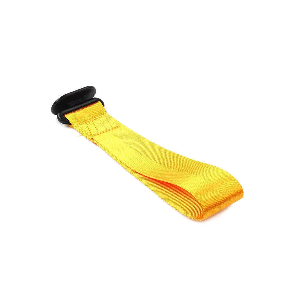 Tow Towing Strap Belt Rope for Universal Car Rear/Front Bumper - Yellow