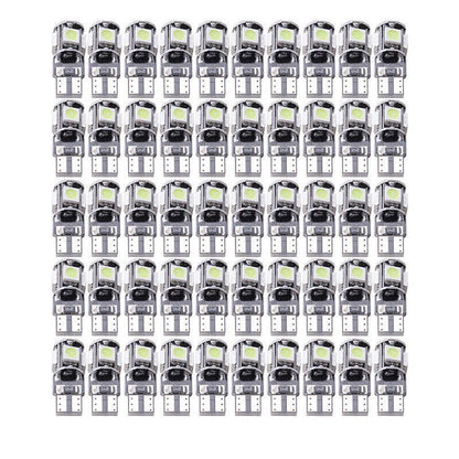50 x T10 5-SMD 5050 Ice Blue LED Light Bulbs for Various Vehicles ()
