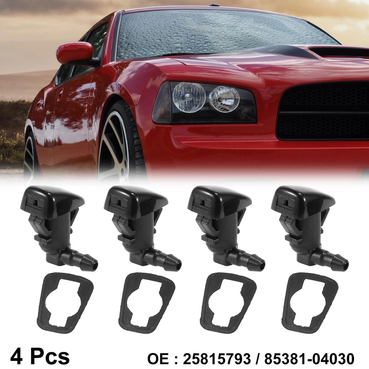 4 x Car Front Windshield Washer Nozzles for Toyota Tacoma (2005-2023)