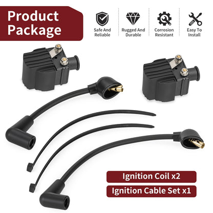 Ignition Coil with Cable Set for Mercury Marine 6-25HP Outboards