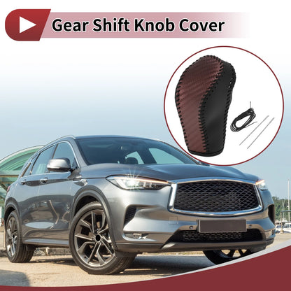 1 Pc Gear Shift Knob Cover for G25 (2011 - 2012) Black Brown Faux Leather
