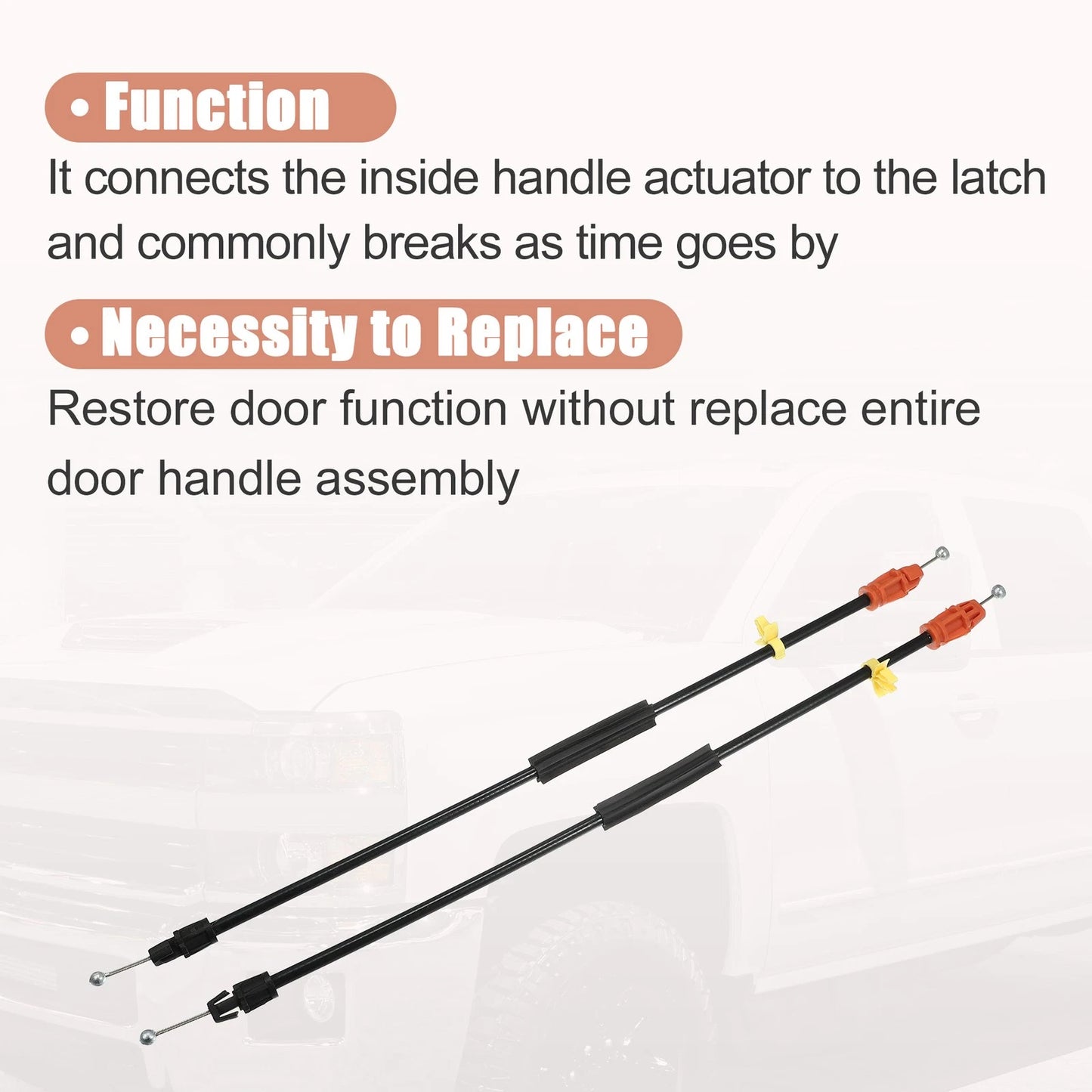 Front Door Handle Latch Release Cable LH RH for Chevrolet/GMC