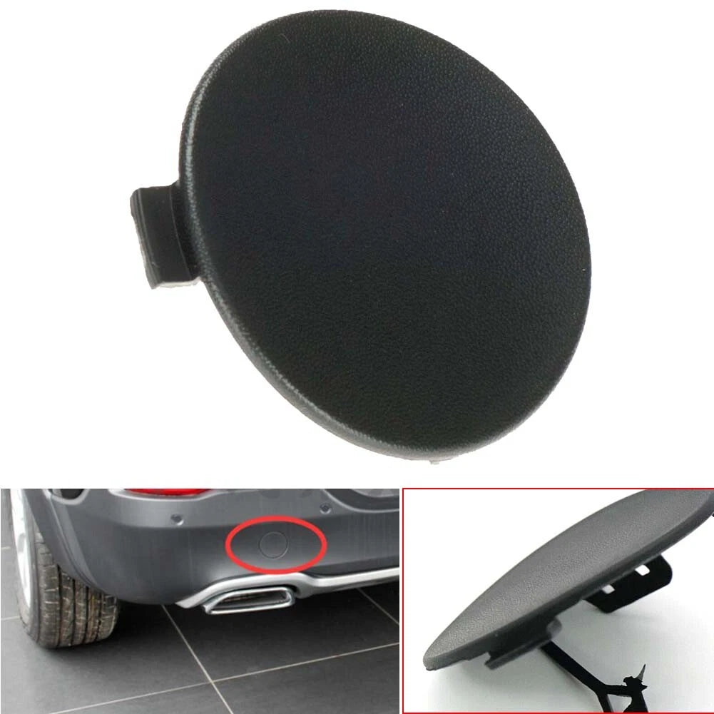 Black Rear Bumper Tow Hook Eye Cap Cover for Jeep Cherokee (2014-2018)