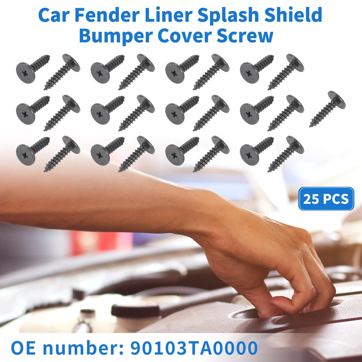 25 Pcs Fender Liner Splash Shield Bumper Cover Screws for Honda Accord